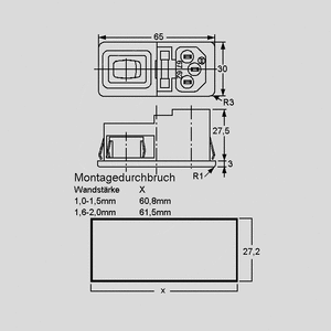 GSW6762SI IEC C14 Power Connector Switch, Fuseh. Sn-In GSW6762SI