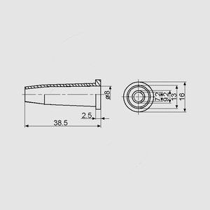 GKT14-8 PVC-Strain Relief 8mm 9311.9310 GKT14-8