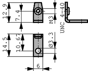 BZMS950UN Mounting Set UNC4-40 (2 Parts)