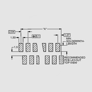 AMP188275-6 SMD Connector Female 6-Pole Pin Board