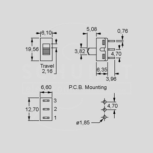 MM13ASP Skydeomskiftere Vertical TS-13-A1-2-CR1-E-H