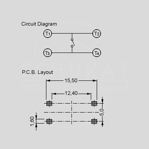 DTSM21N SMD Tact Switch Horizontal 4,3mm 1,6N DTSM21N, DTSM24N