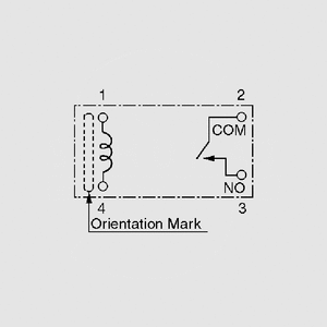 JV05SKT Relay SPST 5A 5V 125R Circuit Diagram