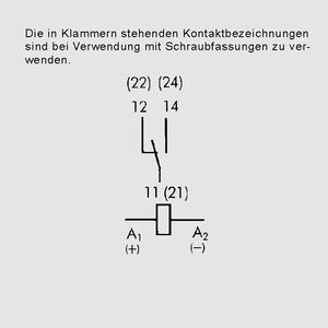 F4061-12 Relæ 1xU 16A 12V 220R Schaltbild