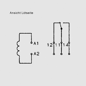 LM1H-12D Relay SPDT 16A 12V 270R (RP310012) Circuit Diagram