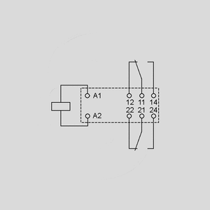 RP421-12 Relay DPDT 8A 12V 270R Circuit Diagram