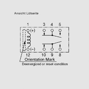 NA05WK Relay DPDT 2A 5V 178R Circuit Diagram