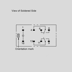 G5V2-24H1 Relay DPDT 2A 24V 2880R G5V-2-H1 24VDC Circuit Diagram