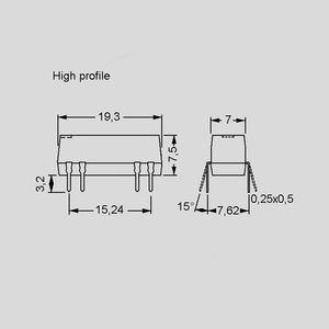 DIP242A7221L Reed Relays DPST 24V 2000R DIP24-2A72-21L DIP_21_