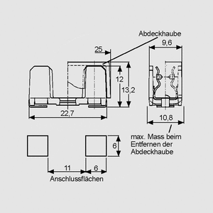 0031.8221 SCHURTER SMD Fuse Holder 5x20 Open OGN_-SMD