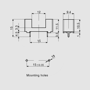 PTF/76 Fuse Holder, Insulated 5x20 P15,0 UDEN cover! PTF76