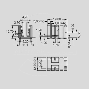 FK11 Heatsink Anodized TO220 12,7x19x12,7mm FK11