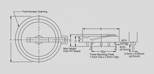 SN2430 Button Cell Holder 1xCR2430 SN2032, SN2430