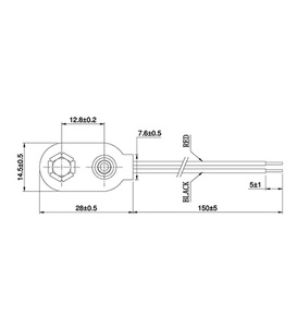 W11445 Batteriholder, I-Type, blød