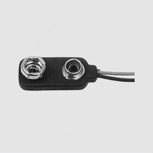 W12483 Battery Clip I-Type Solid Åben SORT BS6I