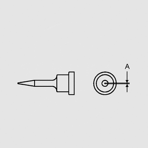 WE-LT1S Loddekolbespids Weller Rund 0,2mm WE-LT1S