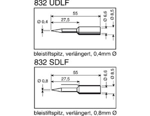 ERSA-832SD Loddespids Ersa Blyant Lang 0,8mm