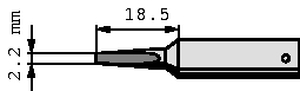 ERSA-832CD Loddespids Ersa Mejsel Form 2,2mm