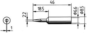 ERSA-832CD Loddespids Ersa Mejsel Form 2,2mm