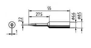 ERSA-832KD Loddespids Ersa 832KD 2.2 mm 1 stk