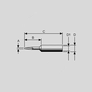 ERSA-832AD Loddespids Ersa PLCC-Kniv 1,5mm ERSA-832CD, _-832KD, _-832ED