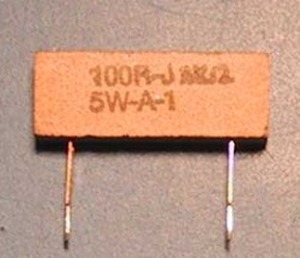 100R-J-5W-A-1 WW resistor 5W 100R radial 100stk.