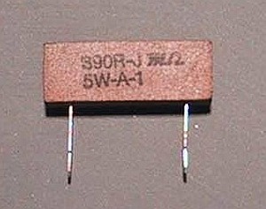 390R-J-5W-A-1 WW resistor 5W 390R radial 100 stk.
