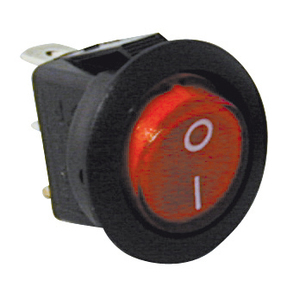 BN202101 Rocker Switch 1 x ON/OFF 6,5A 250V Blk/Red Light