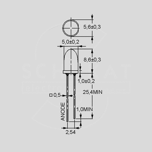 EL7343-2USRC/S10 LED Water-clear Red 3500mcd 30° 5mm EL383-2SYGC/S53