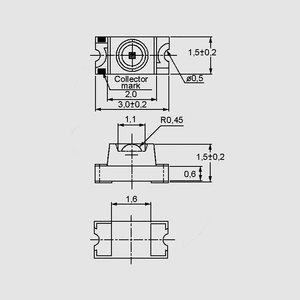 ELPT11-21C/L41 SMD-Phototrans. Lens Water-clear 0,3mA 1 ELPT11-21C_