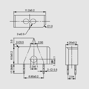 ELITR9904 Photointerr. Refl. 3,0mm PCB-Mt ELITR9904