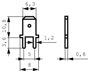 3866A.68 Flat Tab 6,3x0,8 Sn