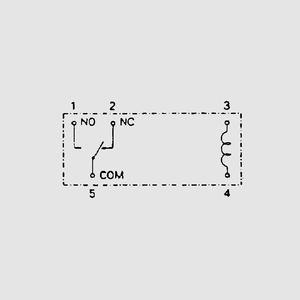 JS12NK Relay SPDT 8A 12V 660R P3,2 Circuit Diagram