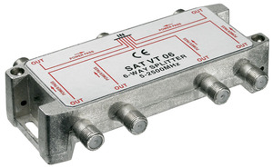 W67004 ANT-splitter 6-way 5-2450 MHz - suitable for digital(100dB)