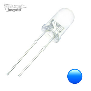 BN203299 Lysdioder 3 mm, klar blå, 1000 mcd
