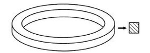 BLS36-01 Firkantrem Ø:36,00 x 0,50 mm