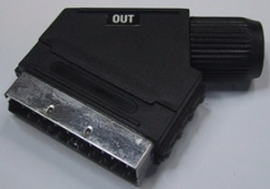 T000322 Scartadapter, scart han -> DIN 6-pol hun, signal UD