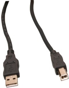 W93597 USB 2.0 kabel, A til B, 3,0 meter Sort