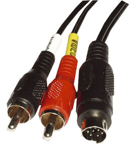 A3323585 Projektor-kabel 2xRCA til 1xS-VHS, 2,0 meter