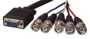 ELAV-CABLE-VGA3BNC Monitor kabel, HD15M -> 3xBNC, 1,8 meter