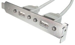 N-CMP-USBSLOT USB 2.0 slot kabel, 2xUSB A-hun -> 2x5-pin stik