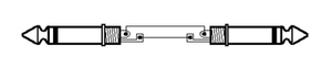 MSC-150/SW Højttalerkabel, 2x6,3mm Jack han, 1,5 meter Drawing 400
