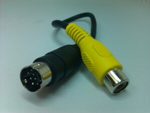 T000486 TV-OUT adapter, TV-OUT han 7-pin -> Composite hun, 20cm