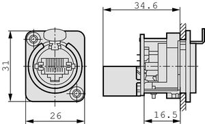 RJ18FN-C5F ENOVA RJ45 - RJ45 Chassis