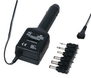 N-P.SUP.CAR01-HQ Universal 12V DC/DC bil-adapter 800mA, inkl. 6 stik