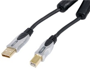 CCGC61100AT18 USB Kabel, USB A han > USB B han, 1,8 meter, sort