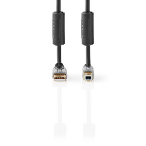 CCGC61100AT18 USB Kabel, USB A han > USB B han, 1,8 meter, sort