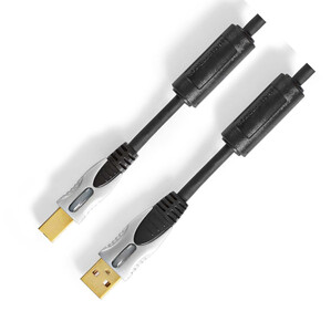 N-HQSS6141/5 USB A han <-> USB B han, sort, 5 meter