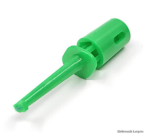TH10GN Subminiature Testclip 40mm. grøn