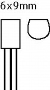 2SB647 PNP Transistor, 120V, 1A, 0,9W, TO92
